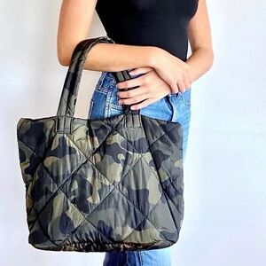 Camo Print Quilted Tote bag